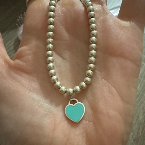 Please Return to Tiffany & Co. Blue Heart Charm Bracelet - Picture 4 of 4